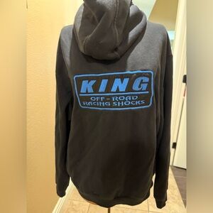 Black Zip-Up Hoodie KING off-road